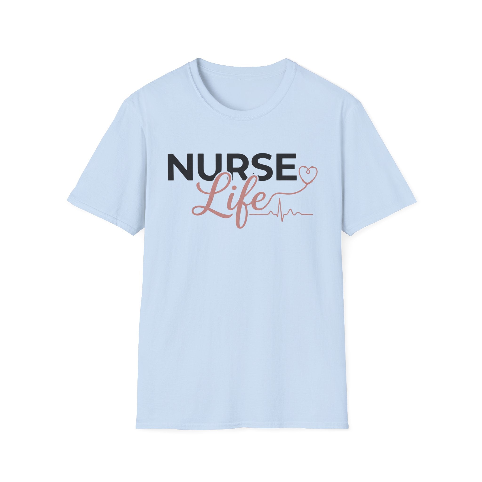 Nurse Life Bold & Silhouette Logo T-Shirt