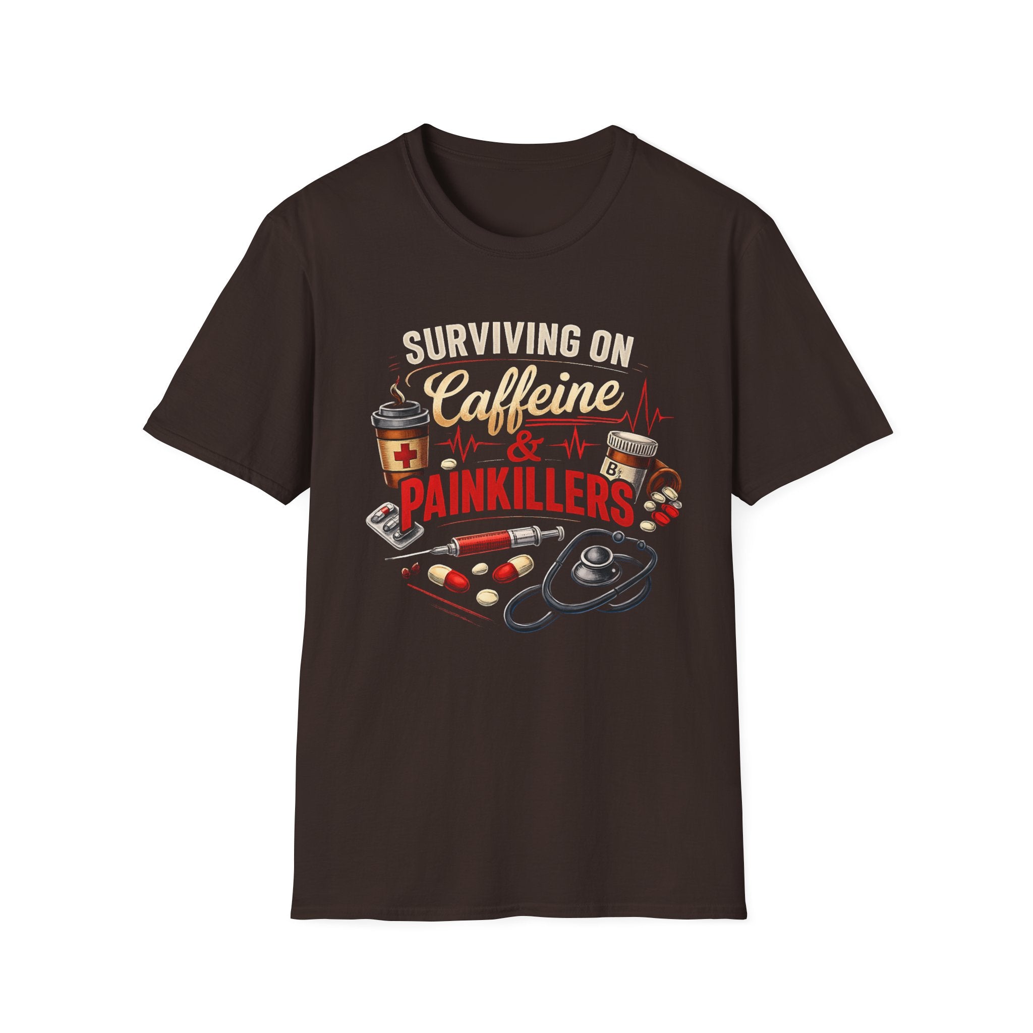 Surviving On Caffeine & Painkillers T-Shirt
