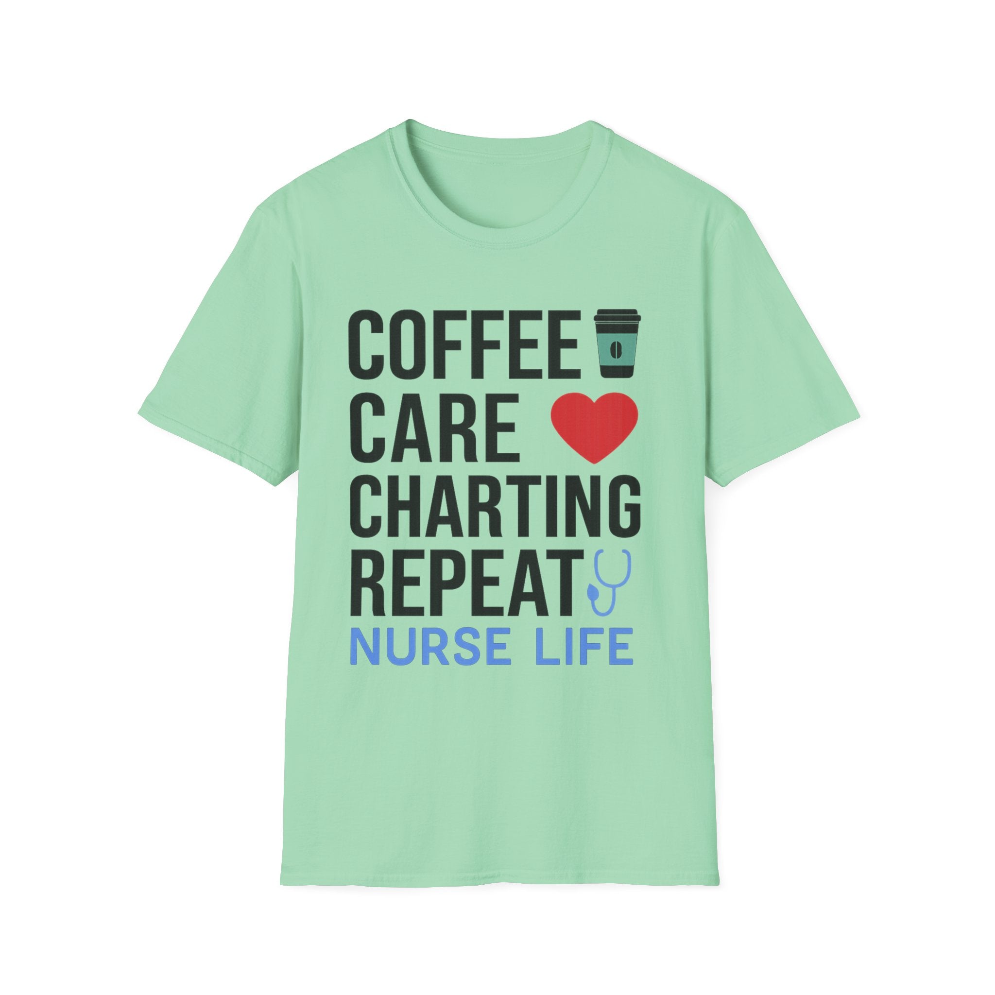Coffee Care Charting Repeat T-Shirt