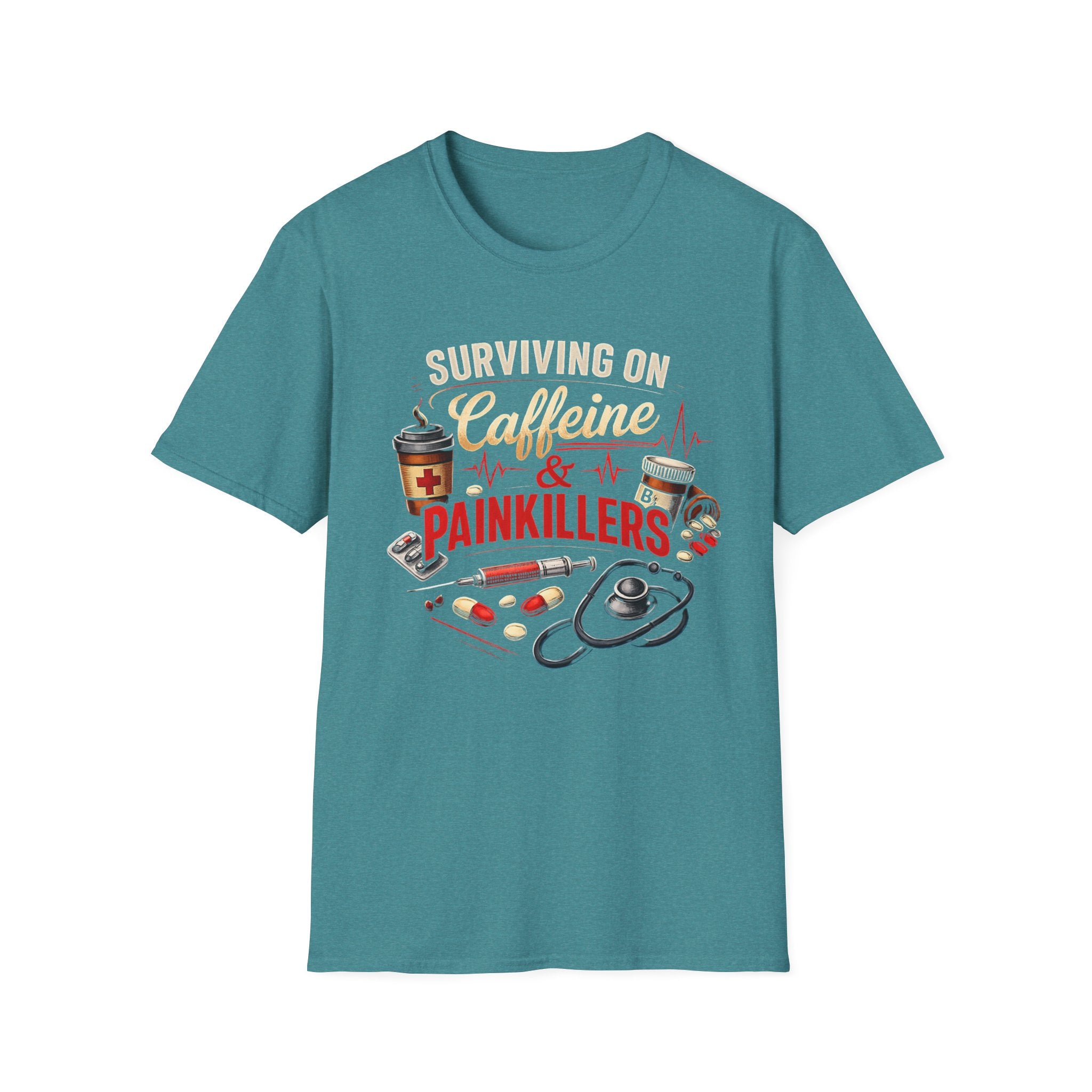 Surviving On Caffeine & Painkillers T-Shirt
