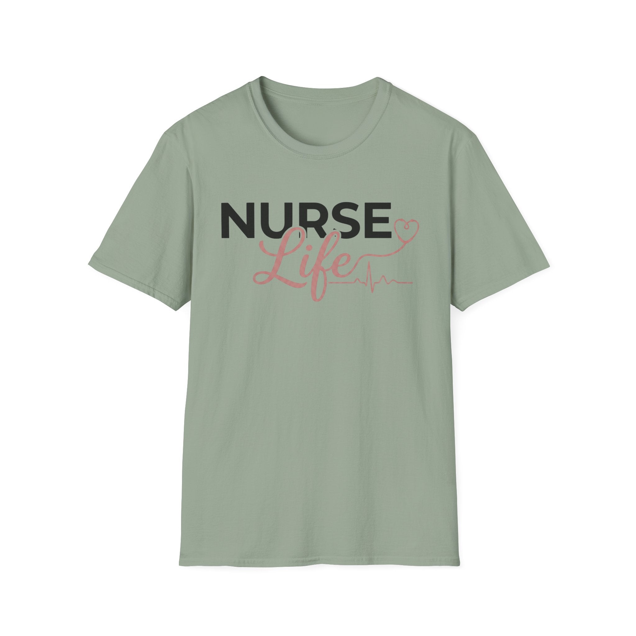 Nurse Life Bold & Silhouette Logo T-Shirt