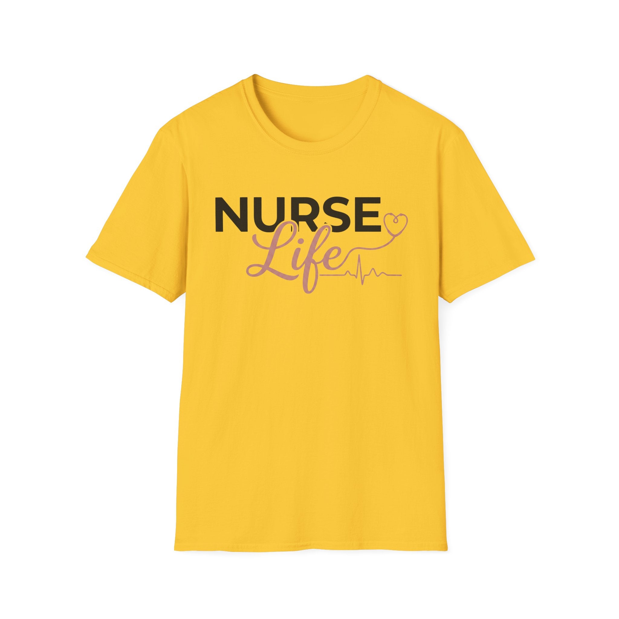 Nurse Life Bold & Silhouette Logo T-Shirt