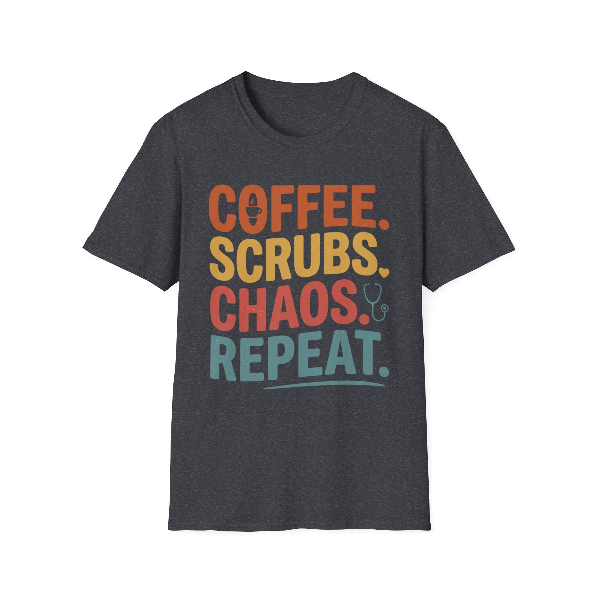 Coffee Scrubs Chaos Repeat T-Shirt