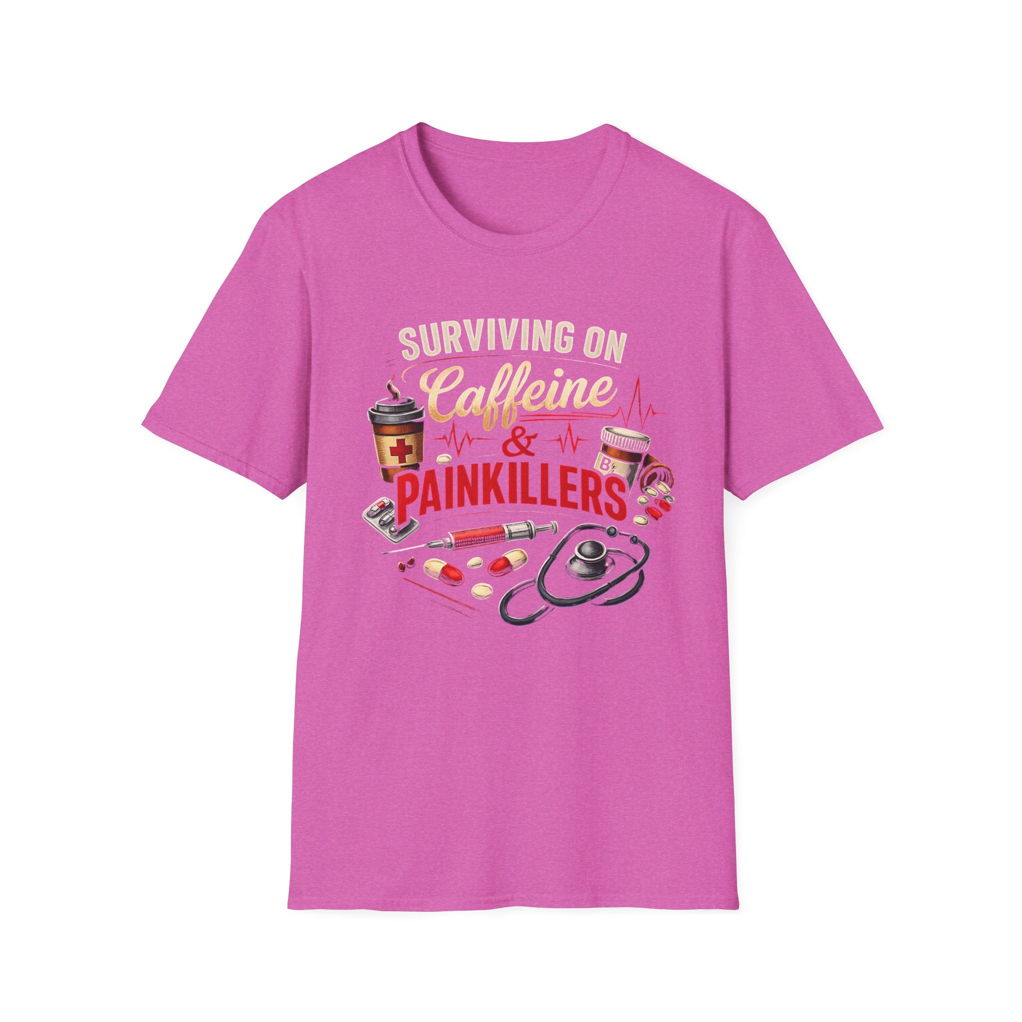 Surviving On Caffeine & Painkillers T-Shirt