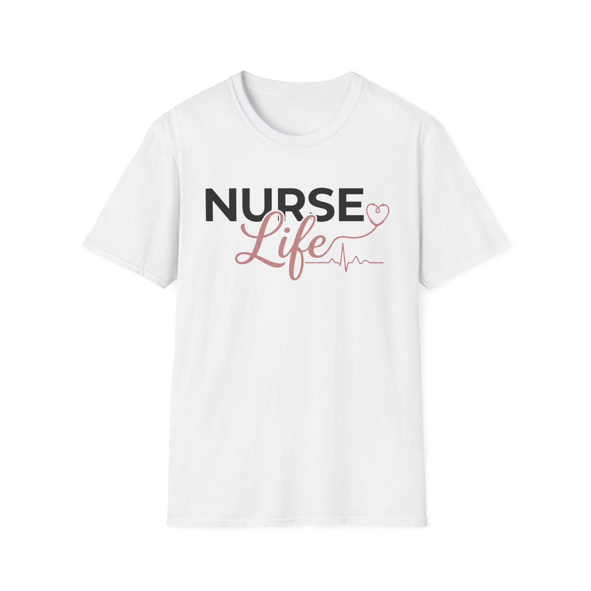 Nurse Life Bold & Silhouette Logo T-Shirt