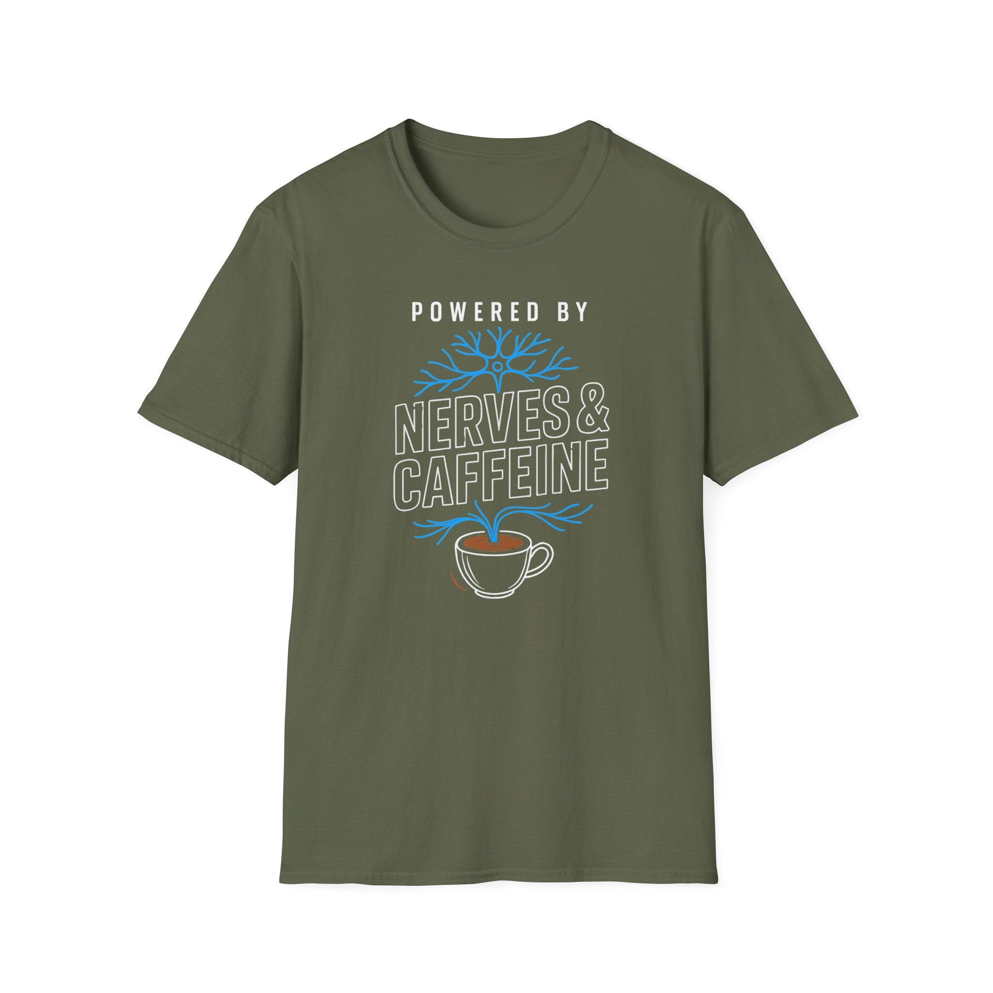 Powered By Nerves & Caffeine T-Shirt