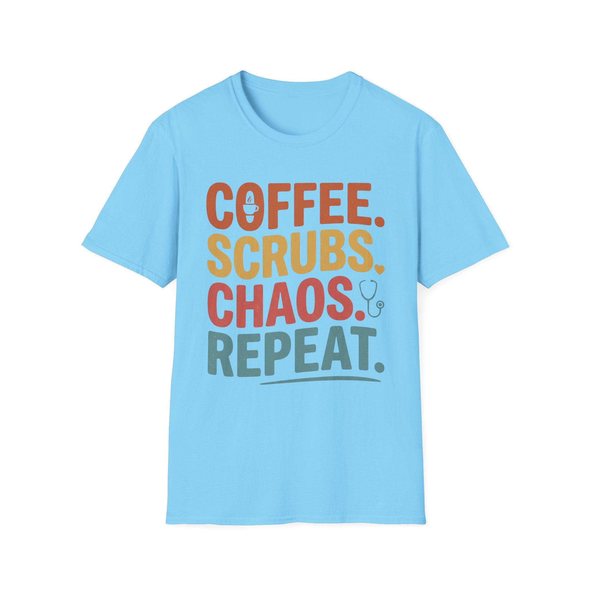 Coffee Scrubs Chaos Repeat T-Shirt