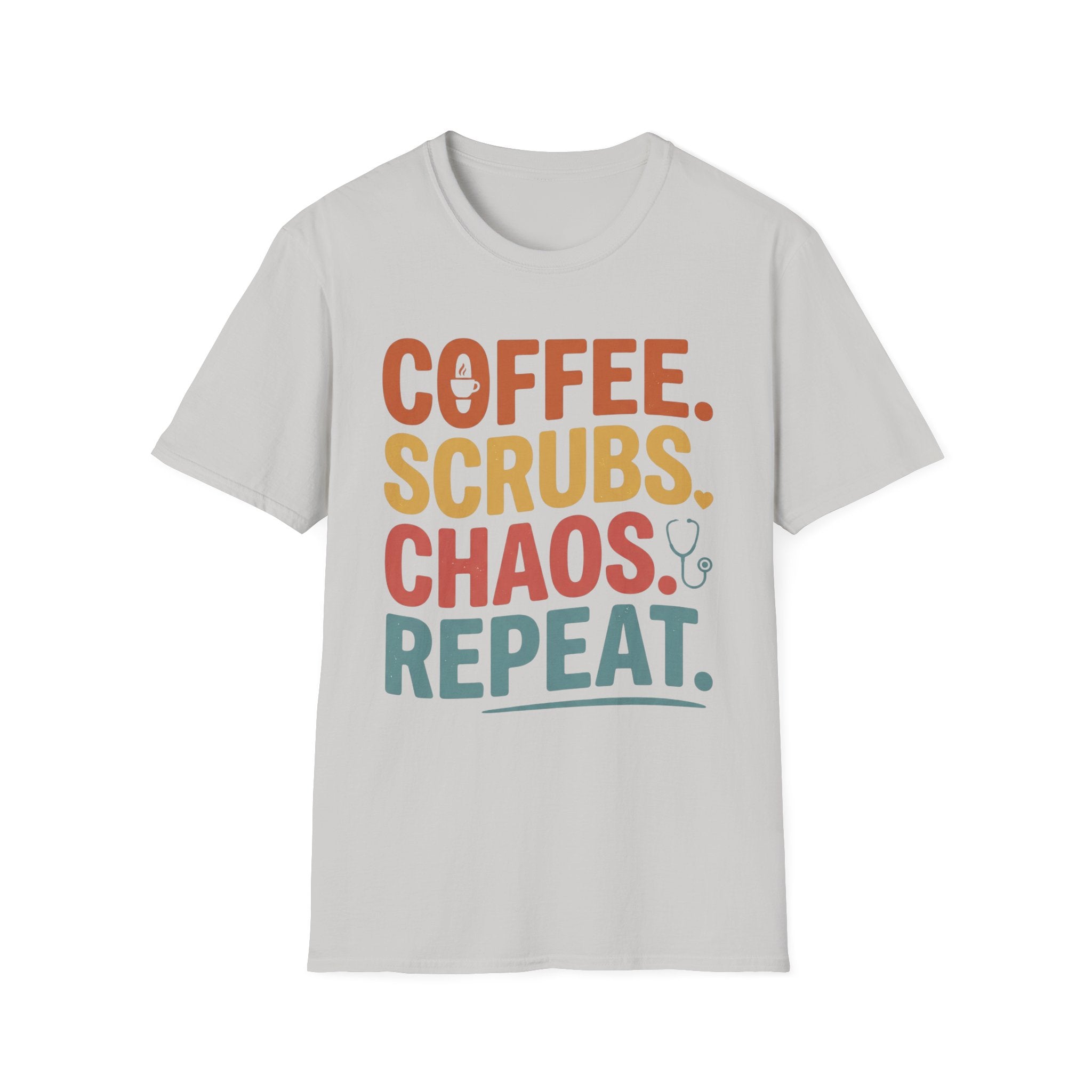 Coffee Scrubs Chaos Repeat T-Shirt